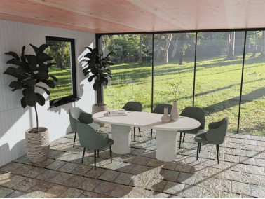 Betonlooktafel Plat ovaal RK Outdoor